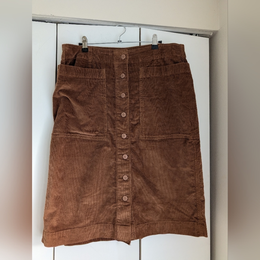 Women's Sonoma Brown Corduroy Skirt 14 (fits like a 12)
